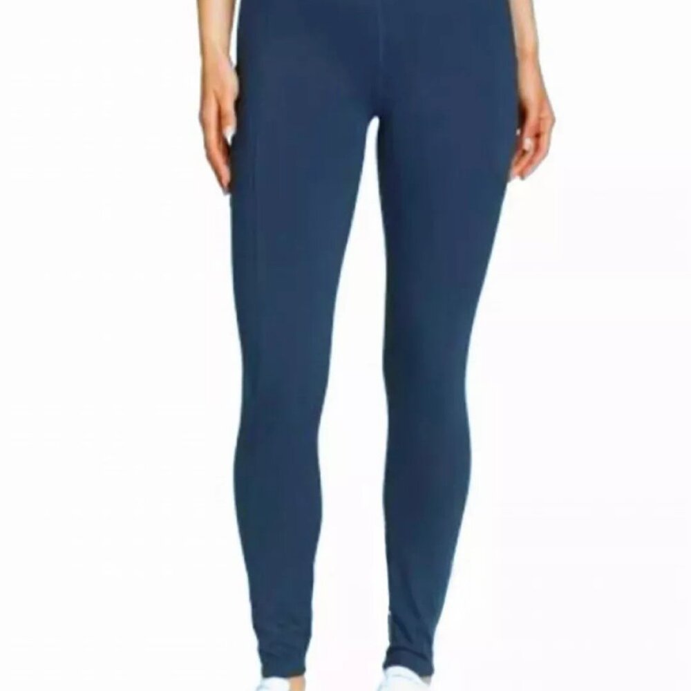 NWT Eddie Bauer women Trail Tight Athletics leggings blue side pockets Size XL